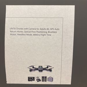 UNTEI Drones with Camera for Adults 4K GPS Auto Return Home EC20-V3 - Black